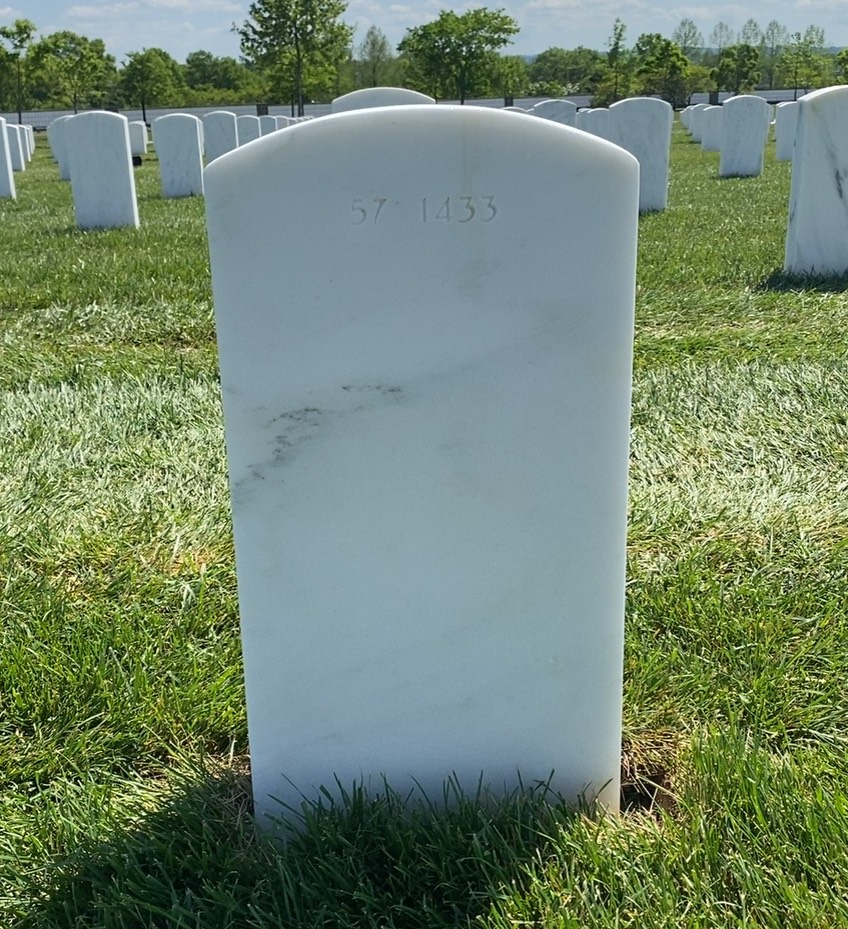 Back of headstone — William Michael Dempsey