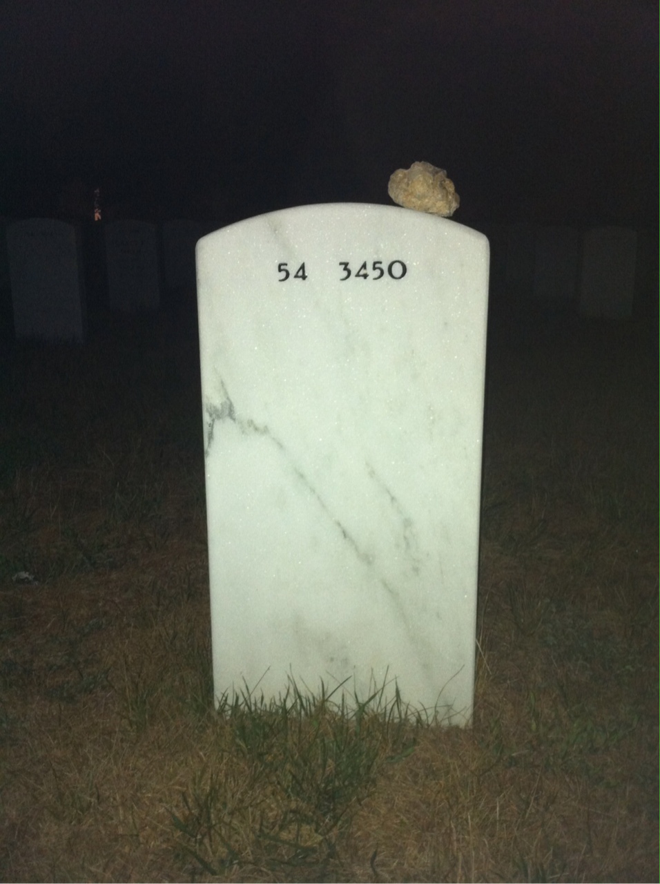 Back of headstone — David Rankin