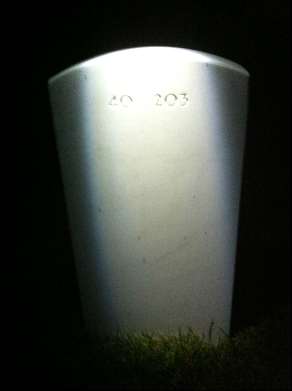 Back of headstone — Michael Hutko
