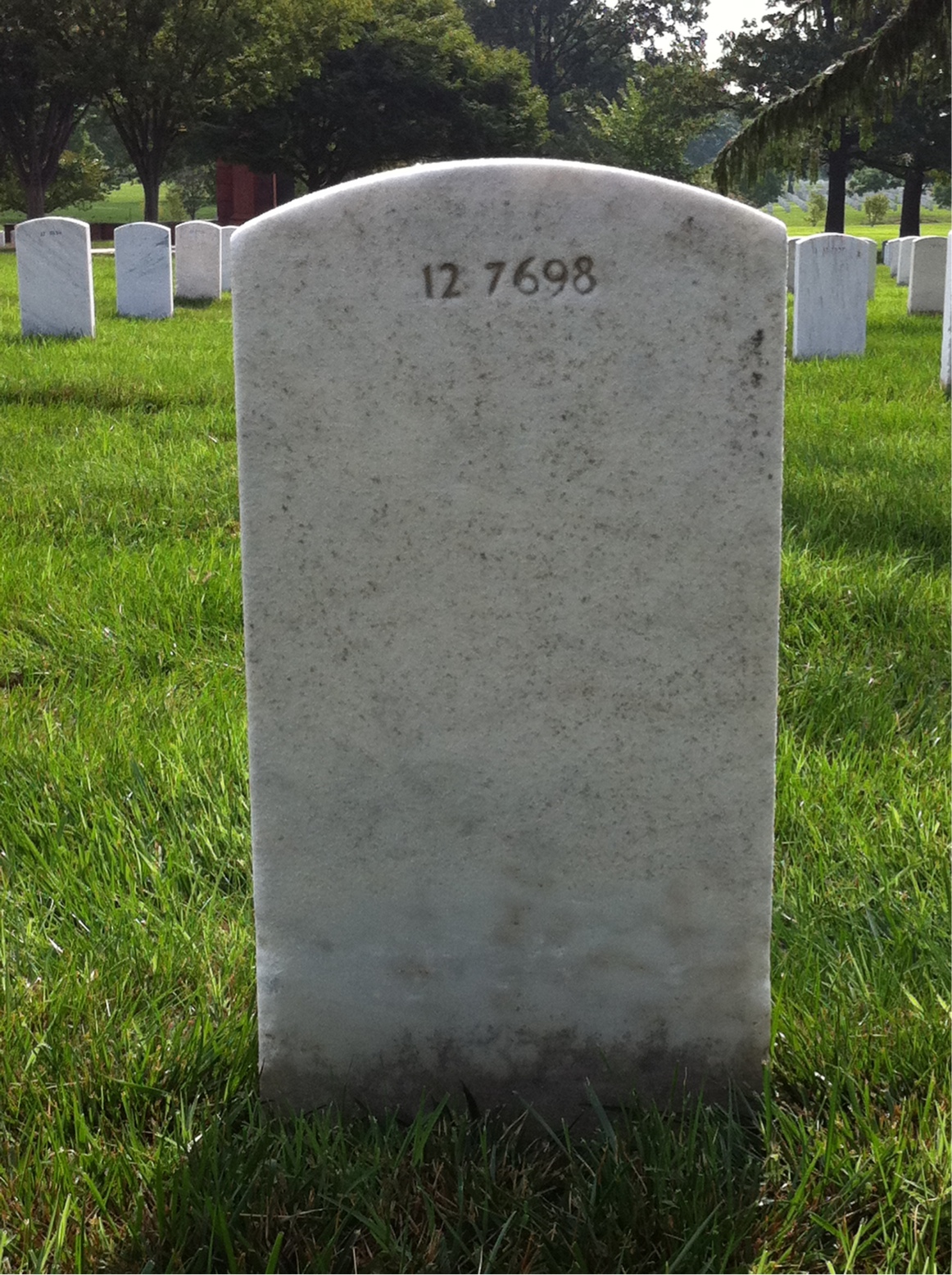 Back of headstone — George Misaras