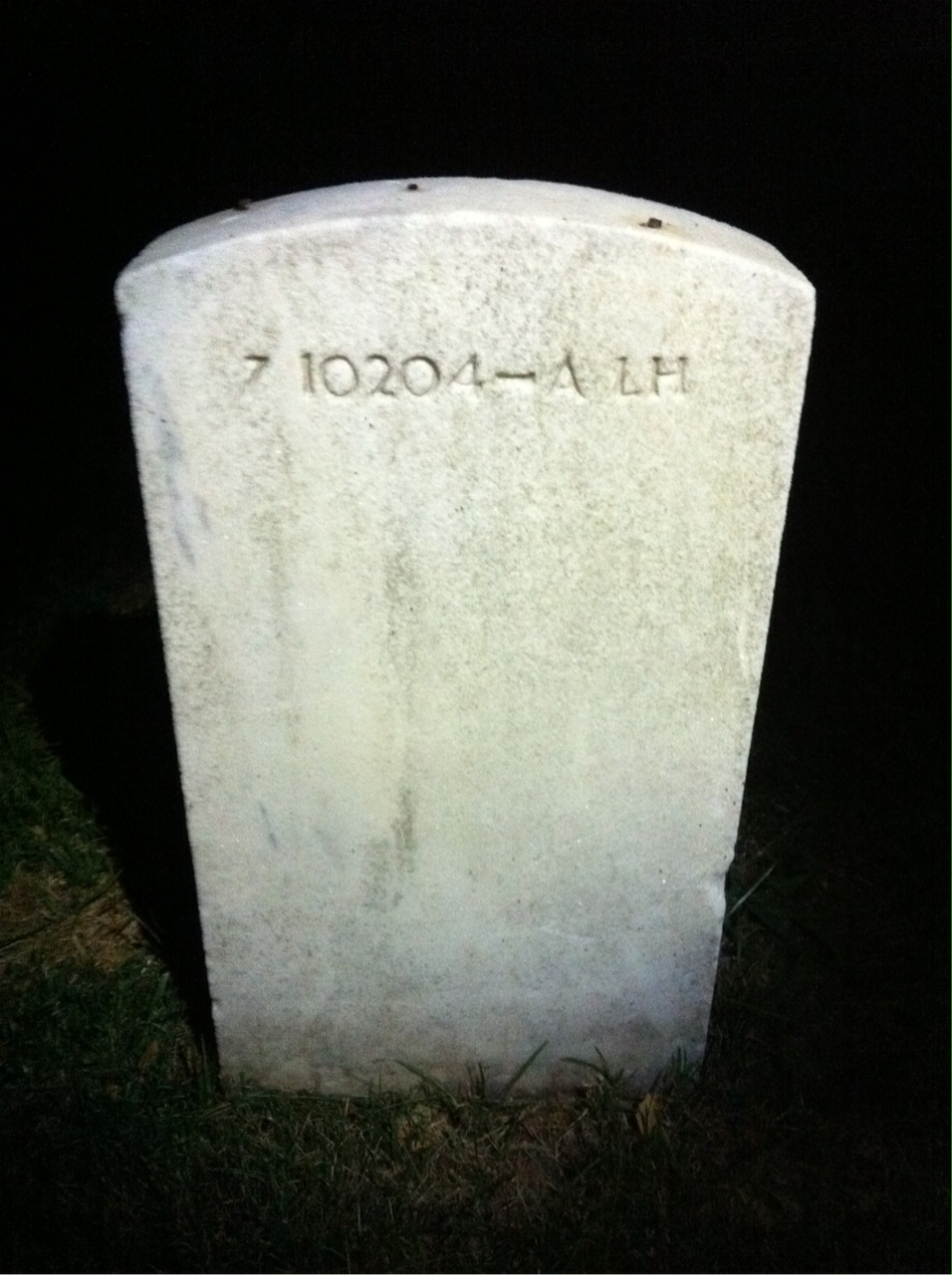 Back of headstone — John Mullaney
