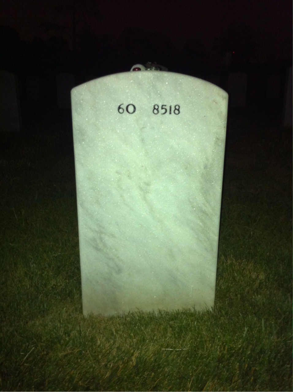 Back of headstone — Heath Warner