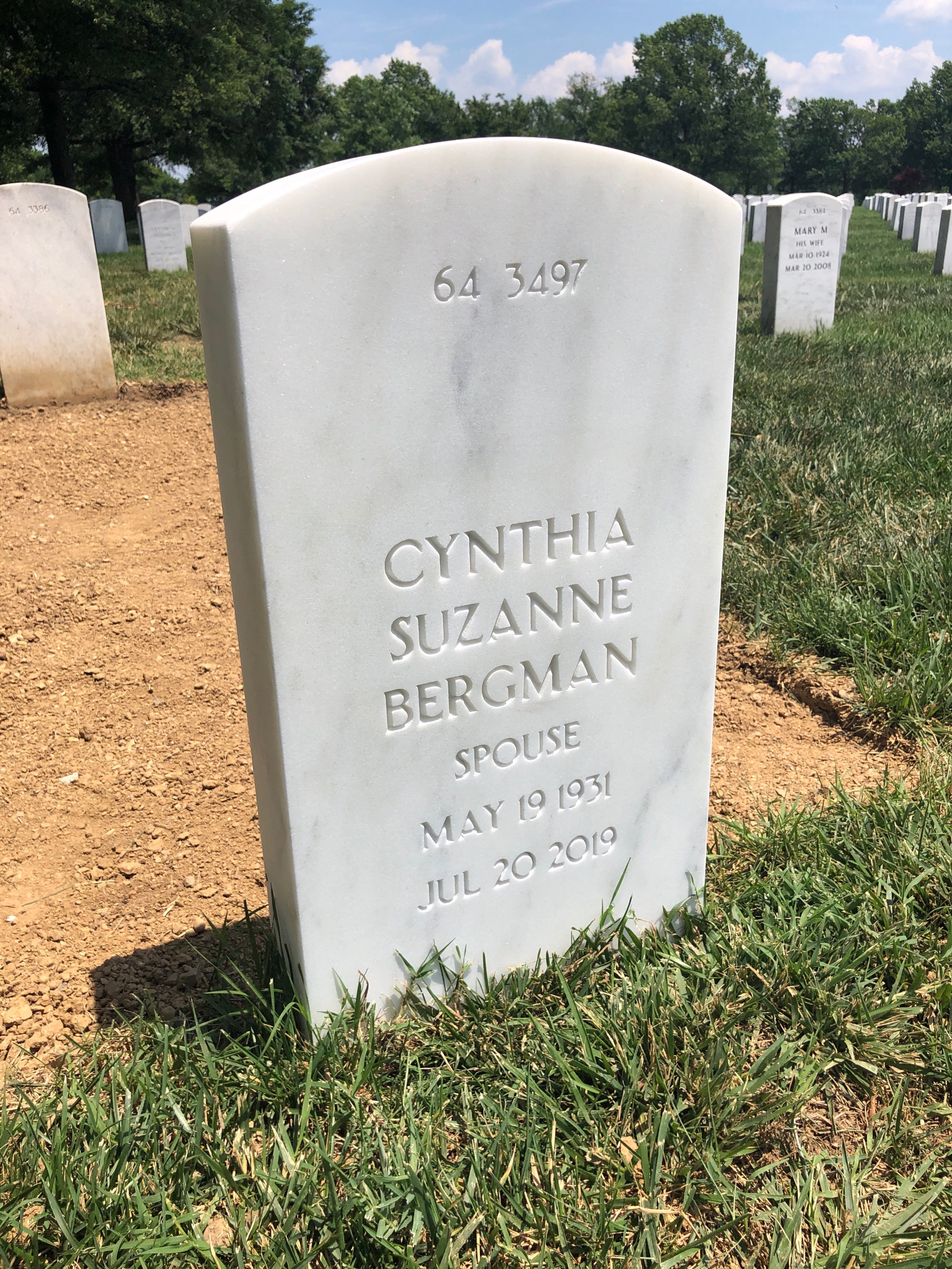 Back of headstone — Robert Monahan