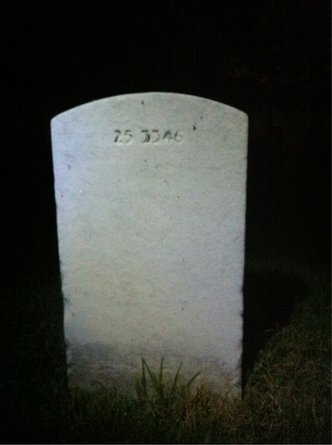 Back of headstone — Sady Alsbrooks