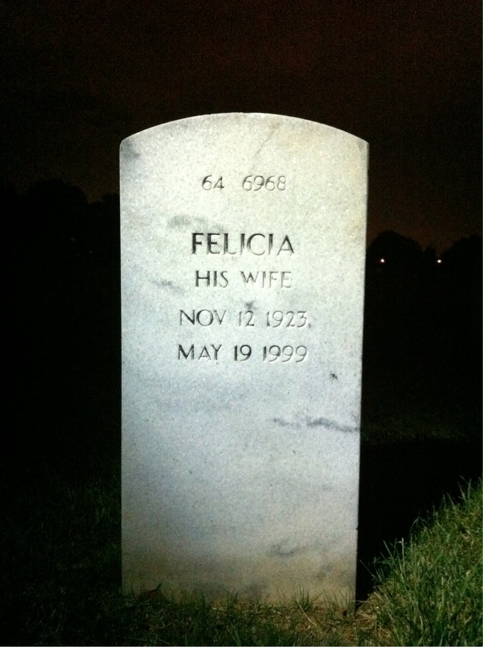 Back of headstone — James Andrews