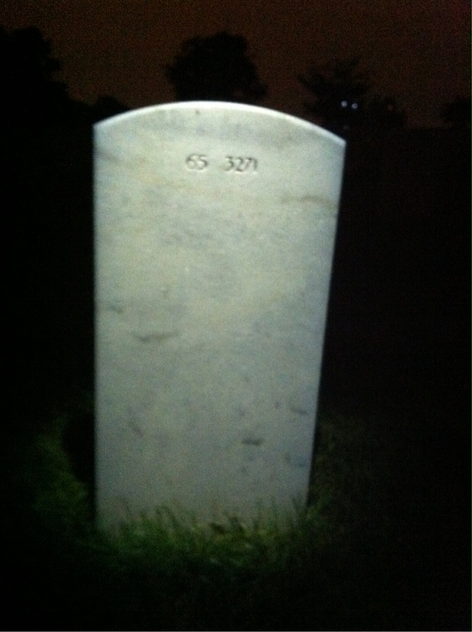 Back of headstone — John Moore