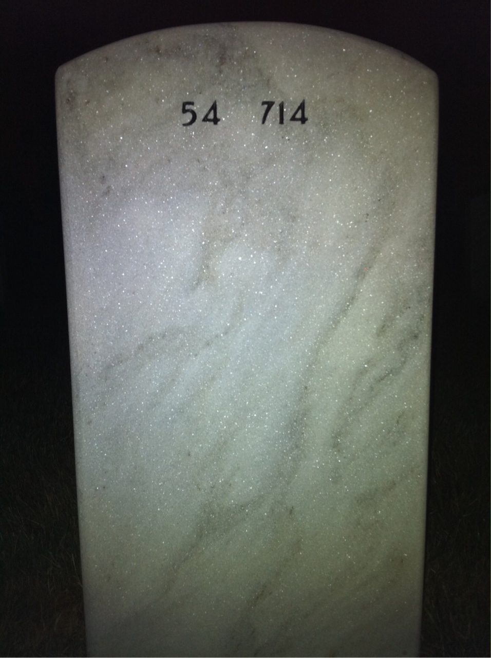Back of headstone — William Blair