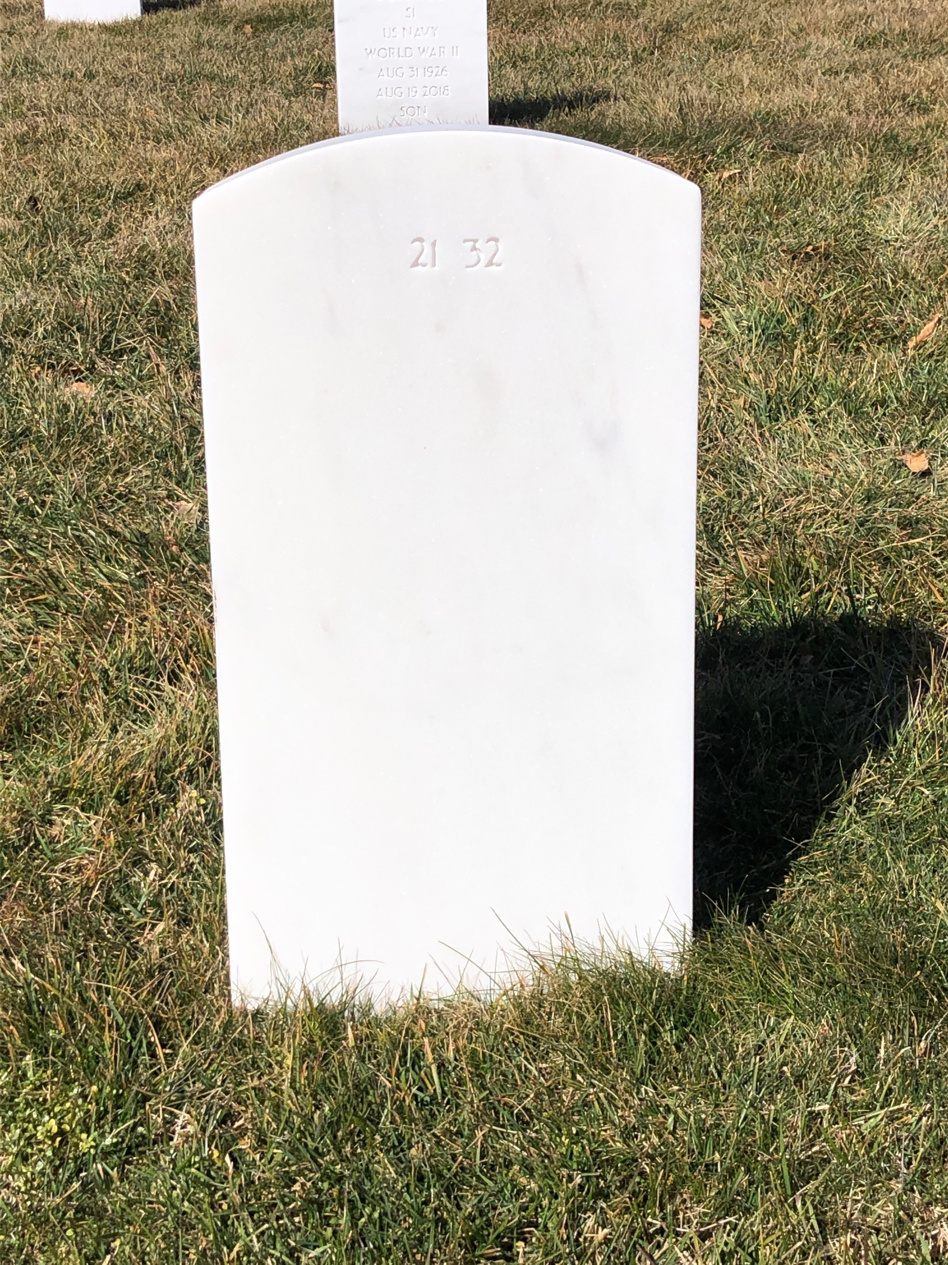 Back of headstone — Emma Anderson