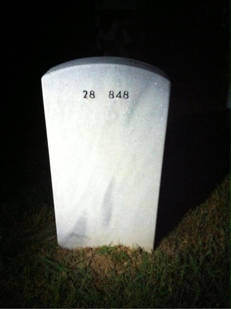 Back of headstone — Albert Curtis