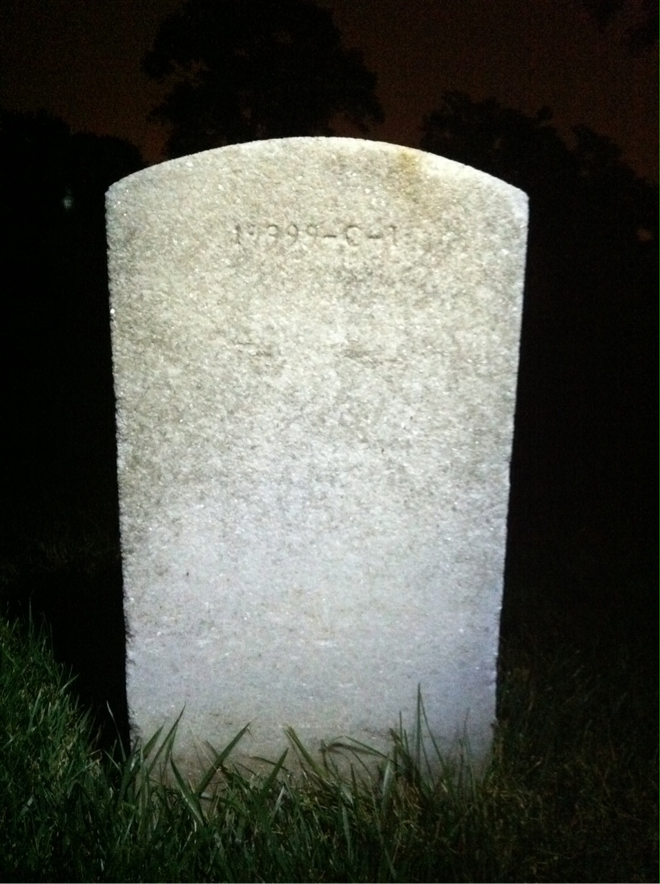 Back of headstone — Richard Collins