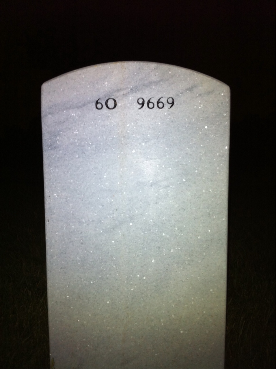 Back of headstone — William Middleton