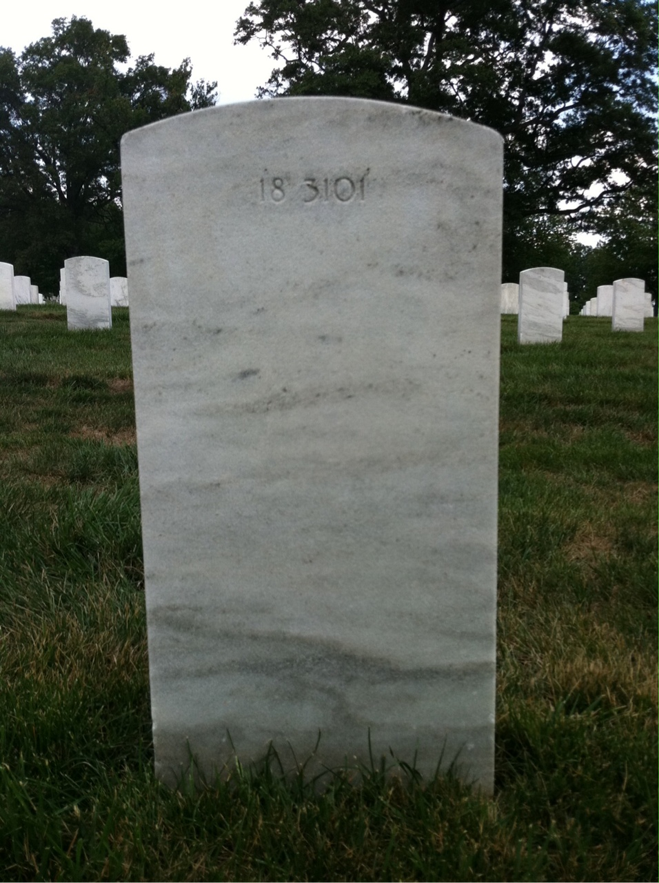 Back of headstone — Otto Moberg