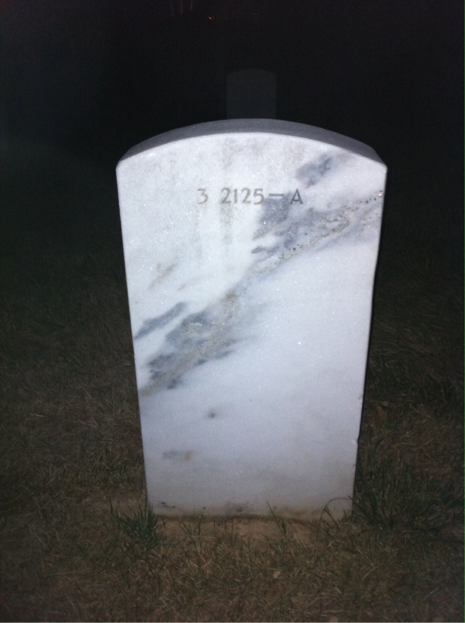 Back of headstone — Harold Corder
