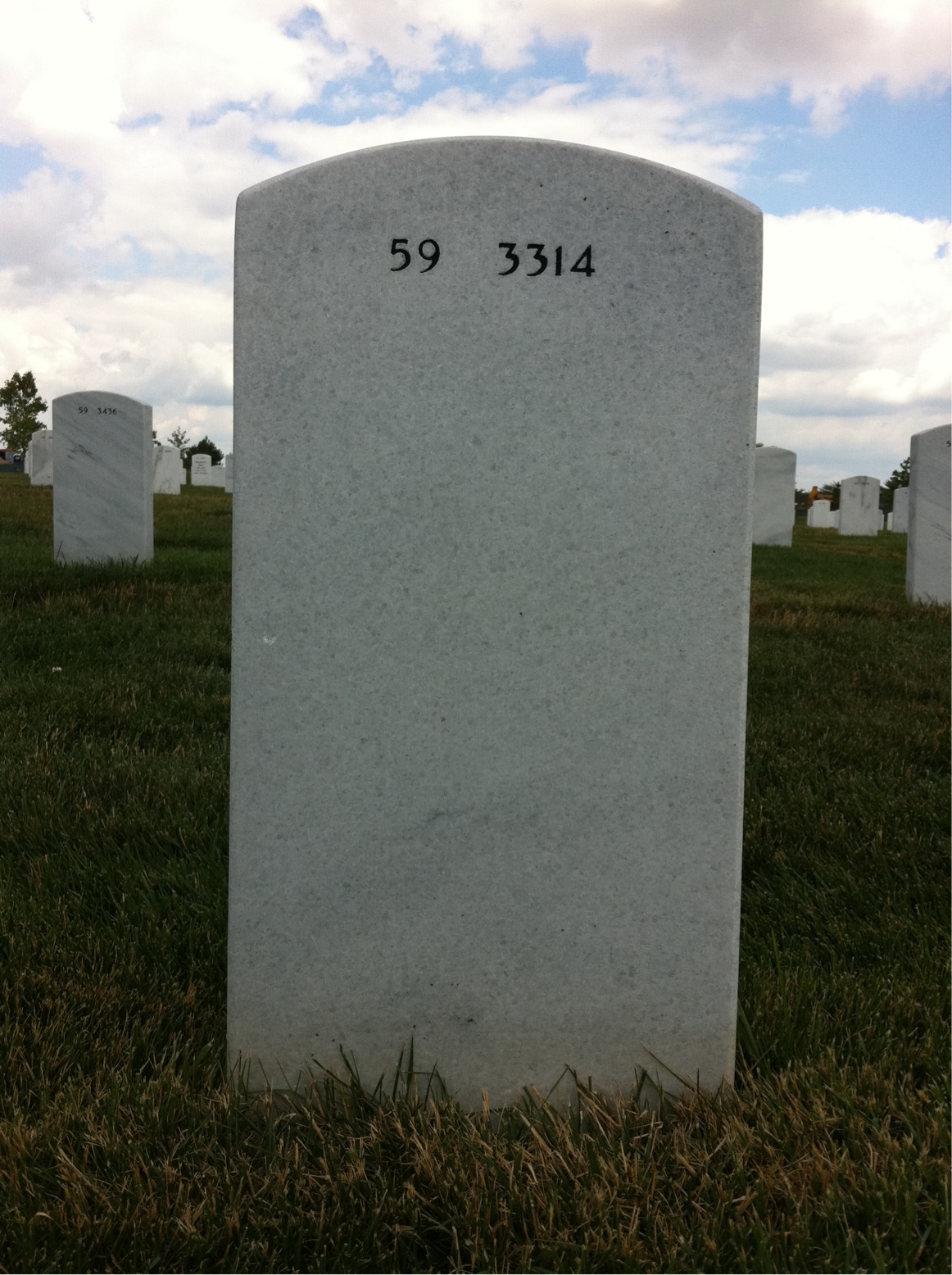 Back of headstone — Ralph Ortengren