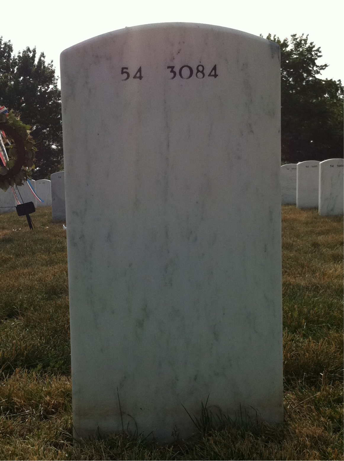 Back of headstone — Miriam Frank