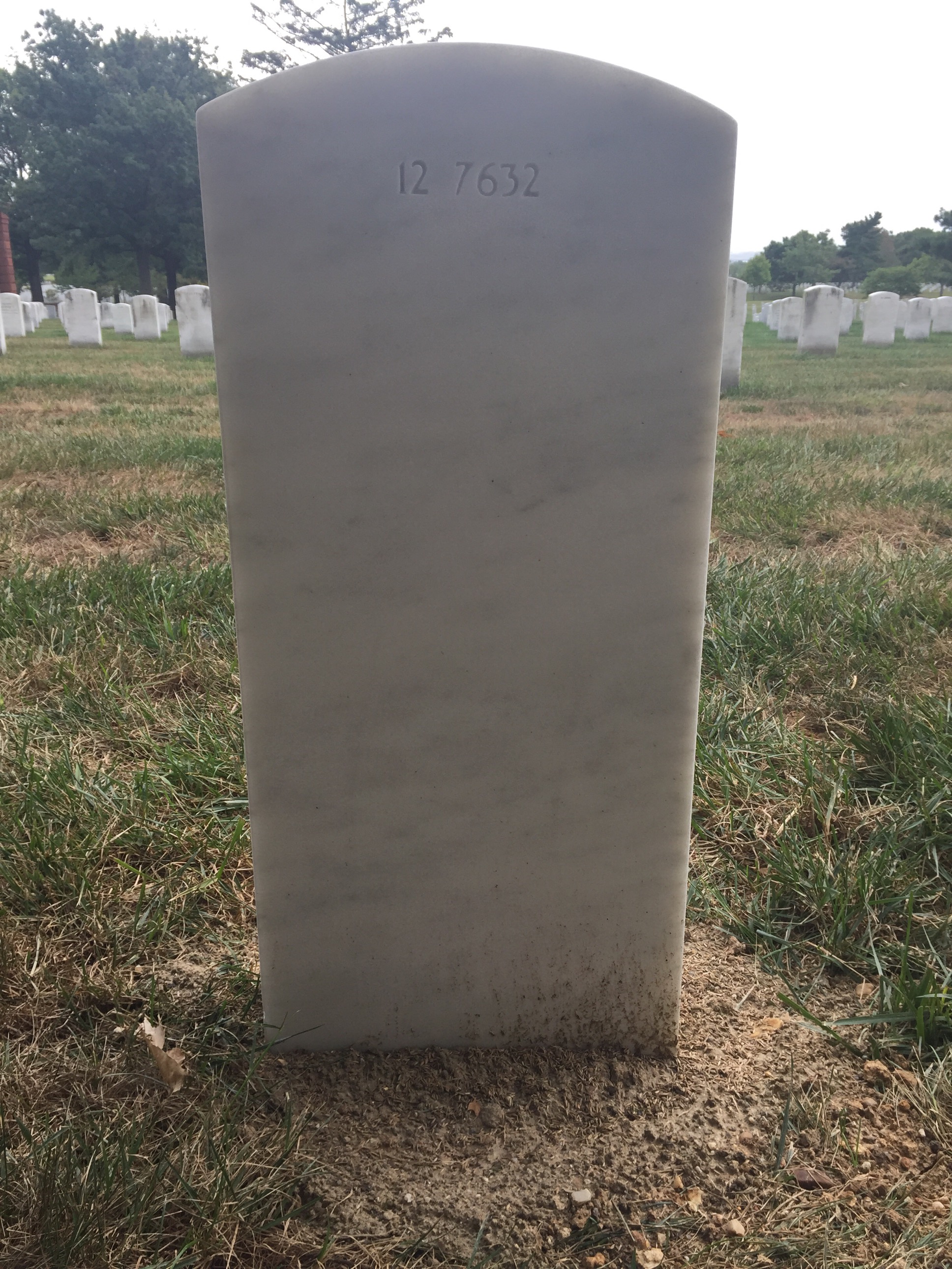 Back of headstone — John Mele