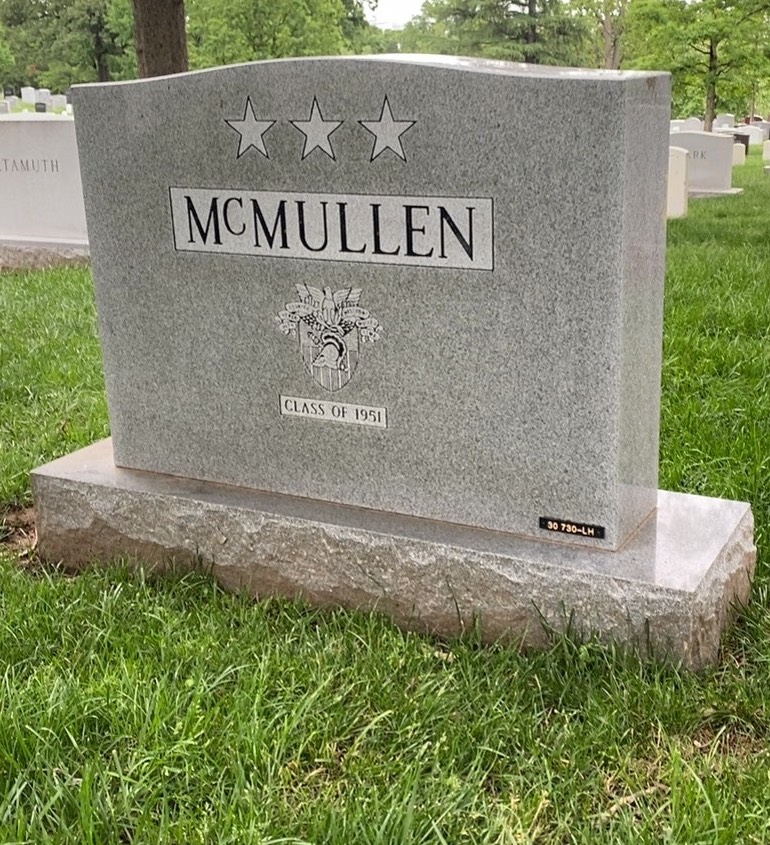 Back of headstone — Thomas Mcmullen