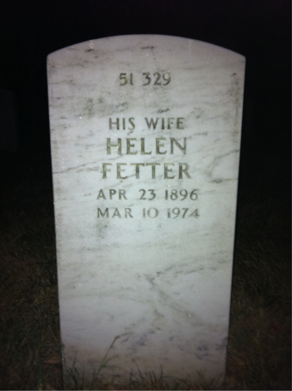 Back of headstone — Theodore Cook