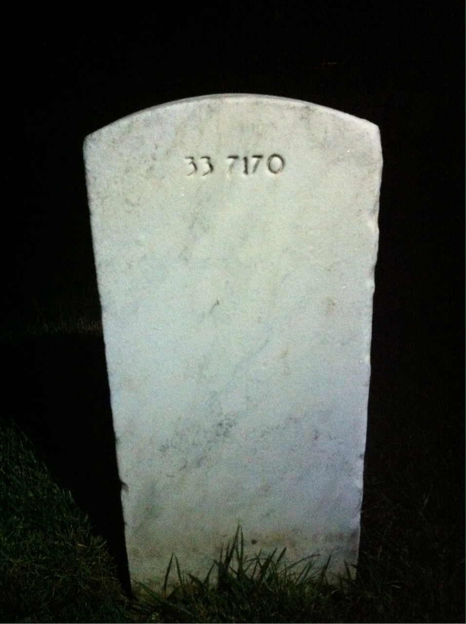 Back of headstone — Samuel Monteith