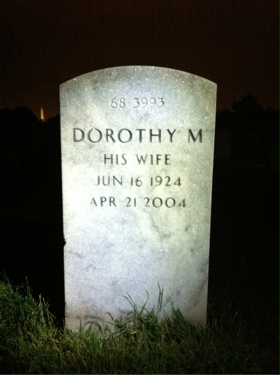 Back of headstone — Laurence Berger