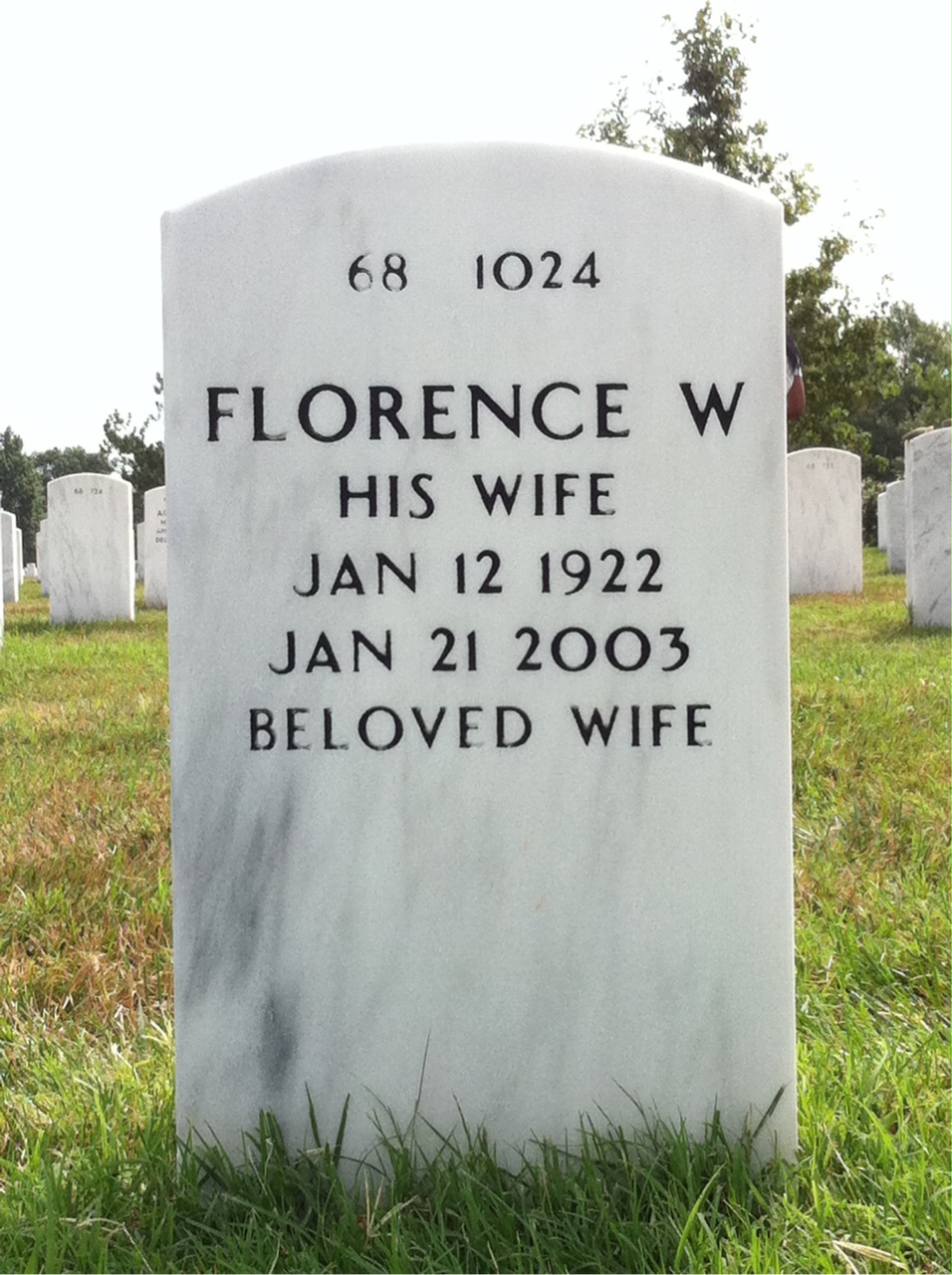 Back of headstone — Nelson Lenhardt