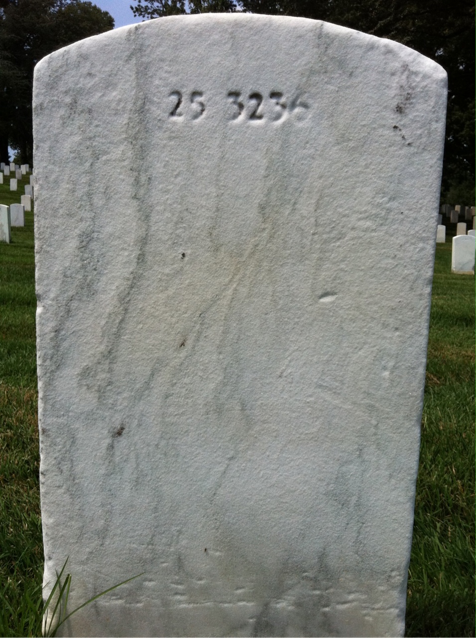 Back of headstone — Richard Allen