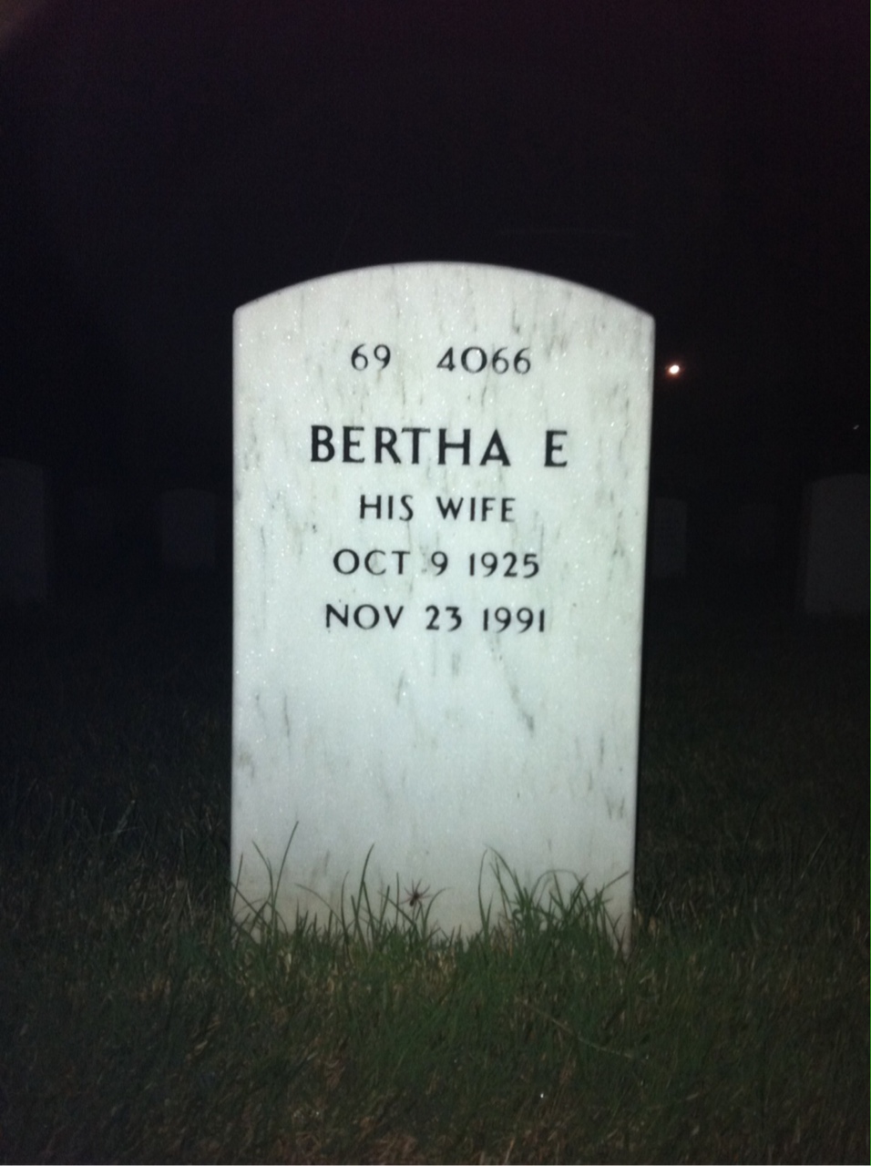 Back of headstone — Wesley Schooley