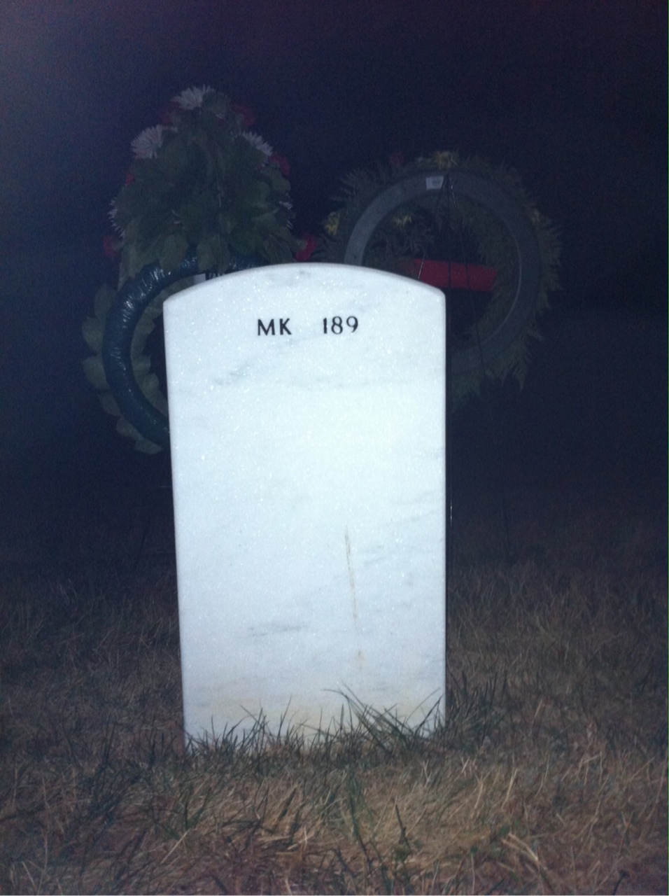 Back of headstone — Matthew Thompson