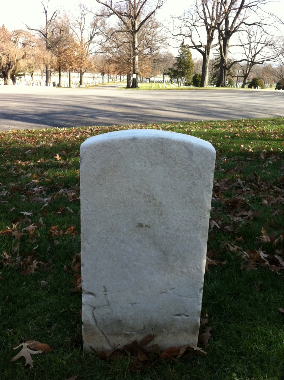Back of headstone — Jack Ames
