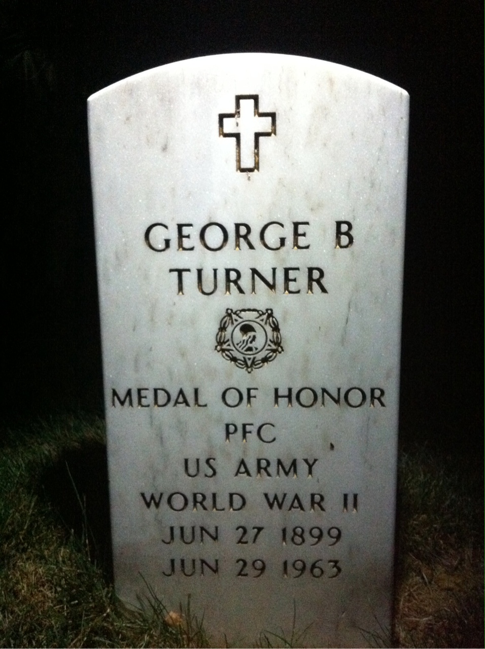 Headstone of George B Turner