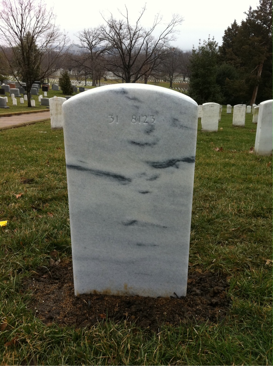 Back of headstone — John Moore