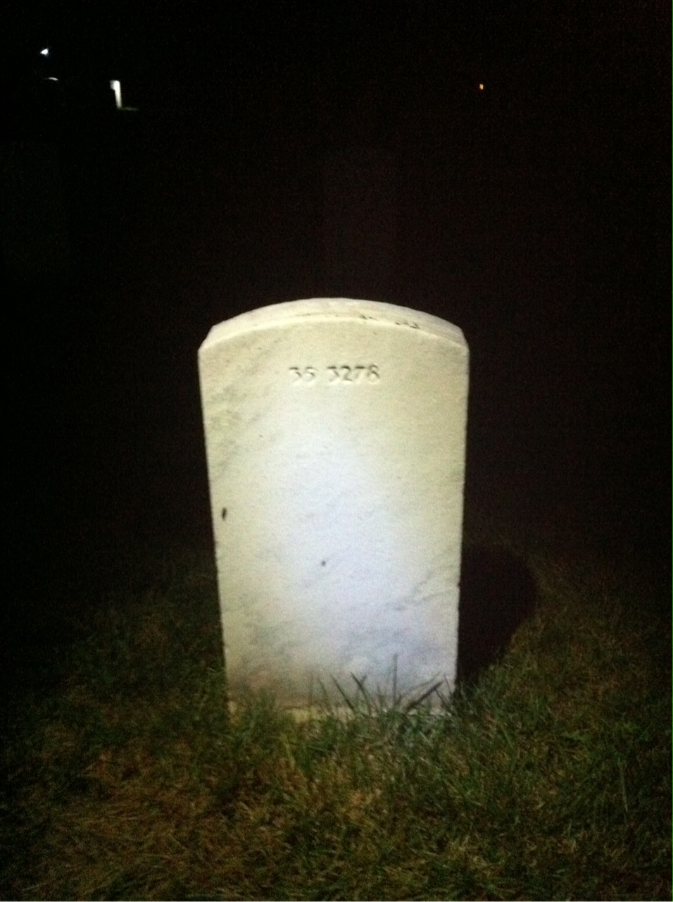Back of headstone — Van Gene Gibson