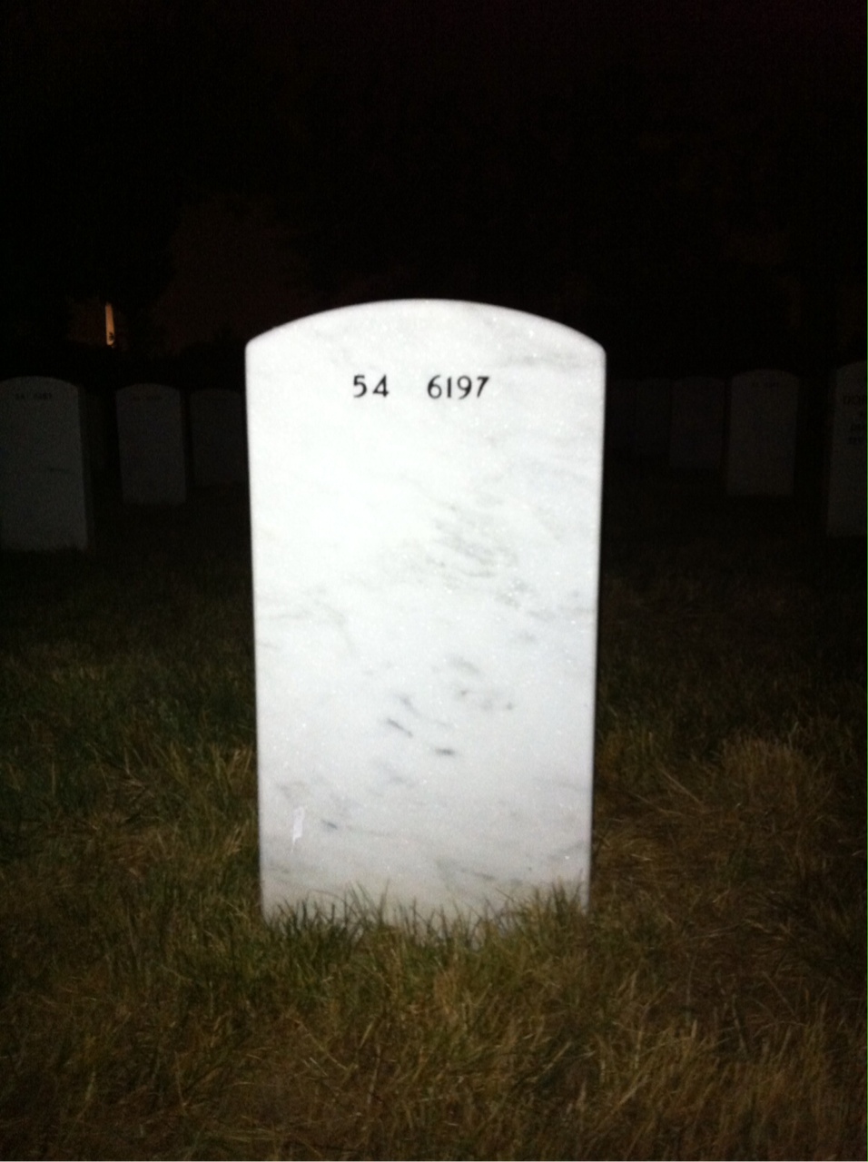 Back of headstone — Glenn Faulks