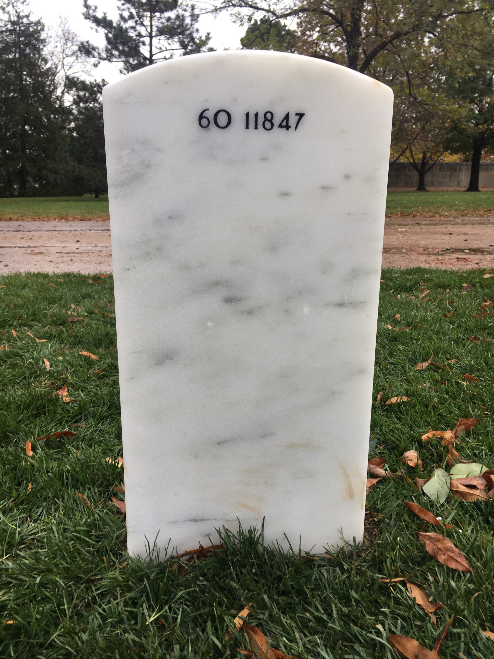Back of headstone — George Alexius Whitney