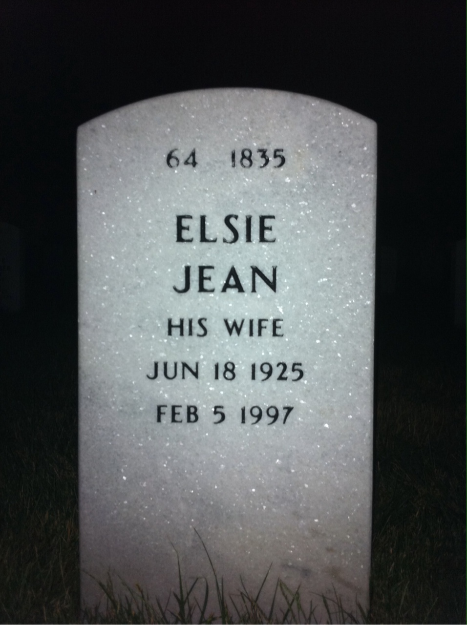 Back of headstone — George Hepfl