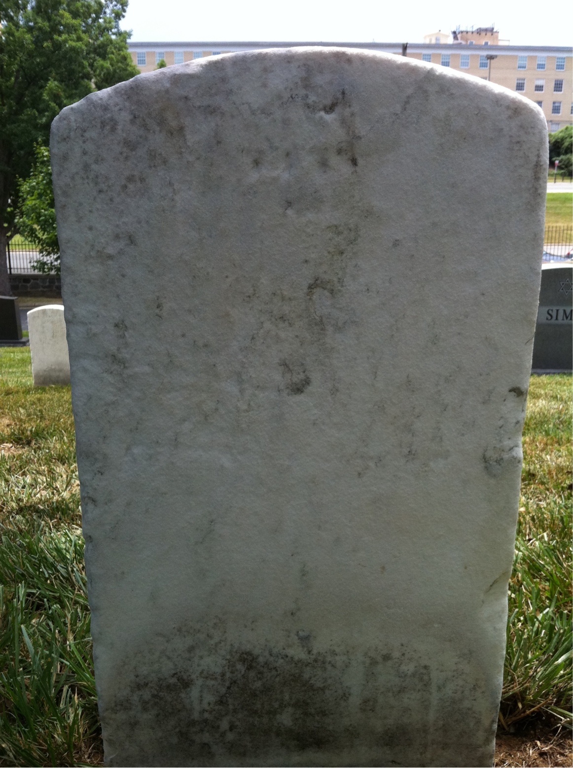 Back of headstone — Julian Morrison