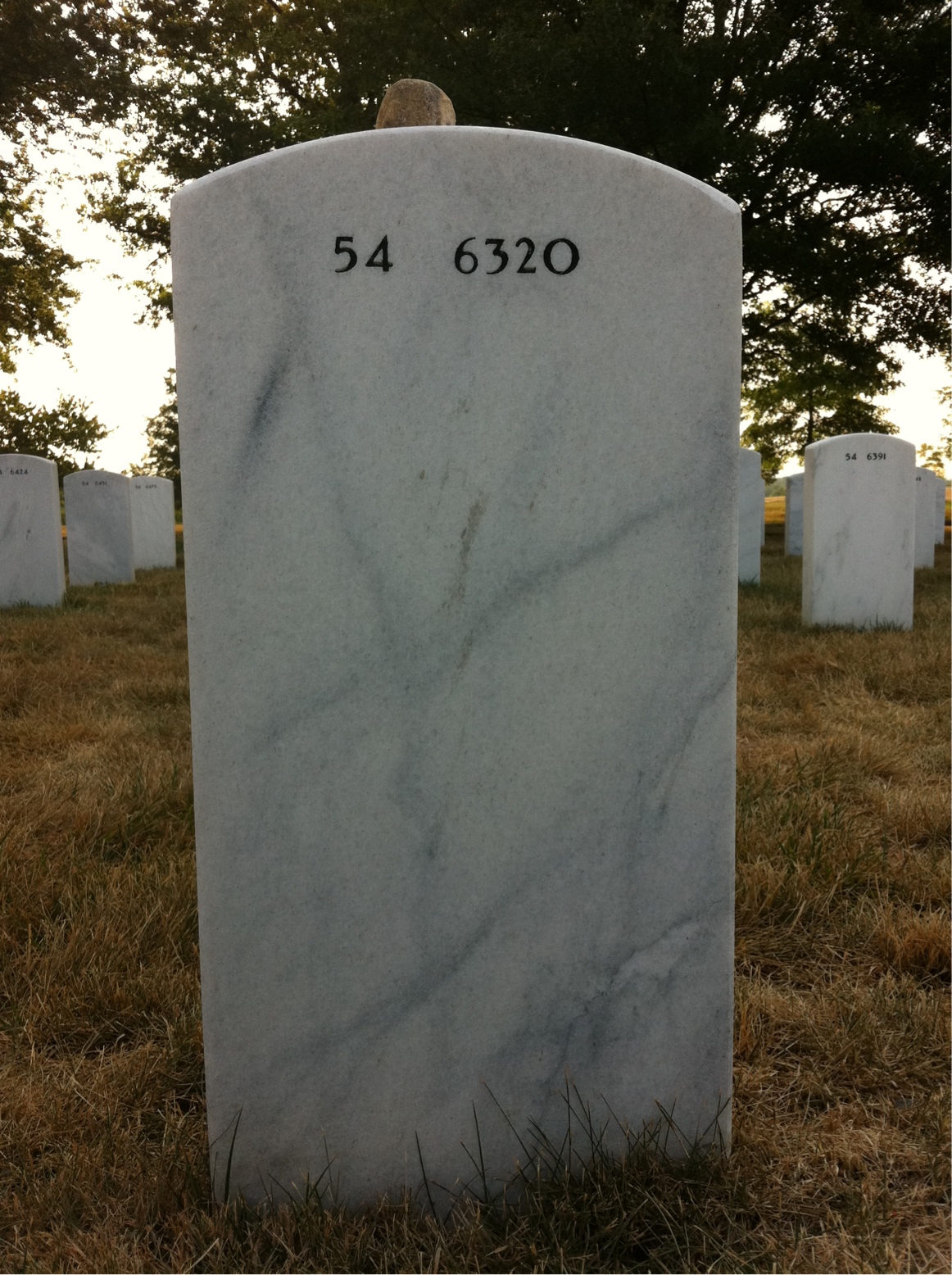 Back of headstone — Gerald Parker