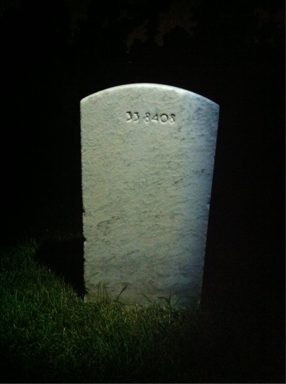Back of headstone — Wilmer Baber
