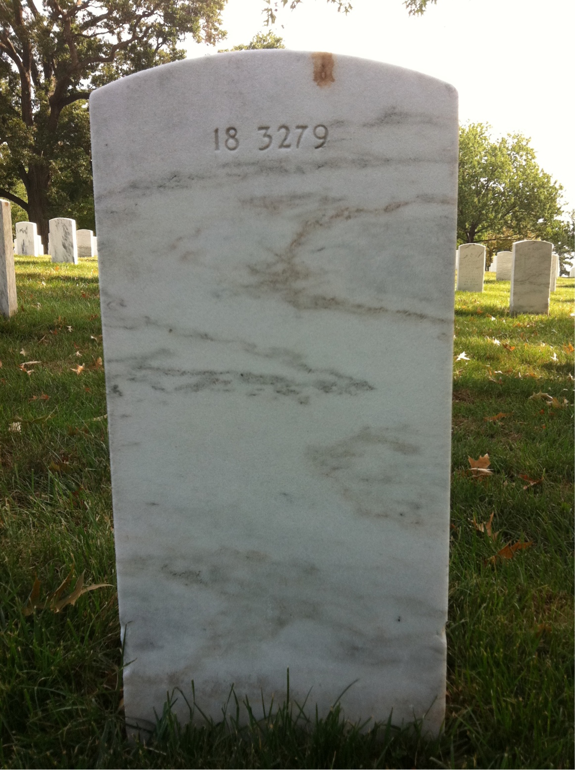 Back of headstone — Clarence Allen