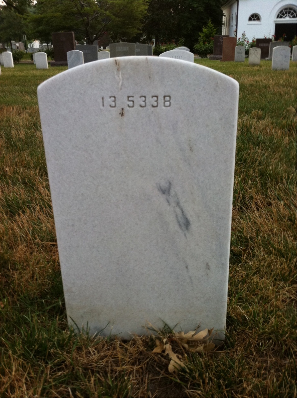 Back of headstone — James Albring