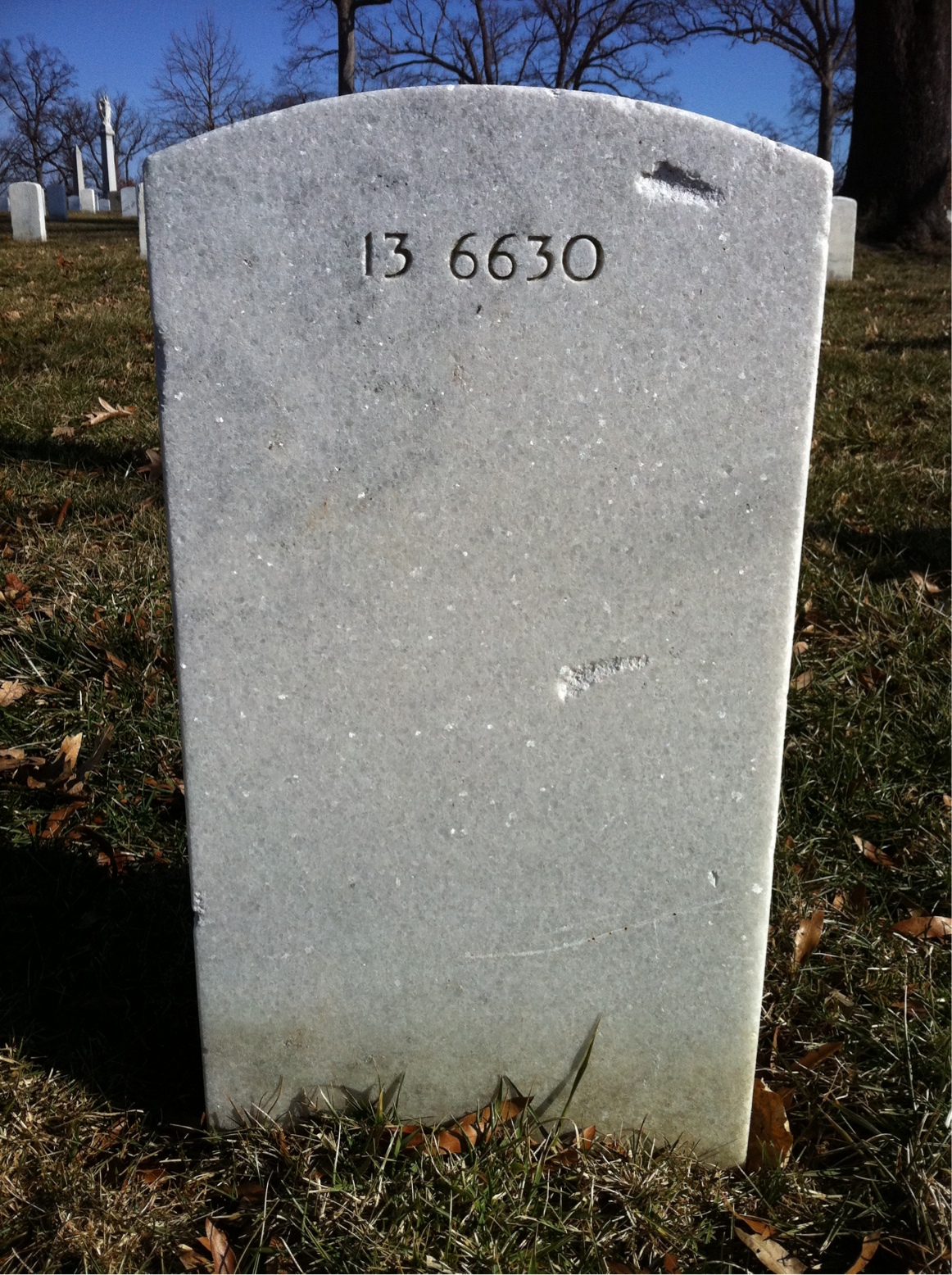 Back of headstone — Joseph Morris