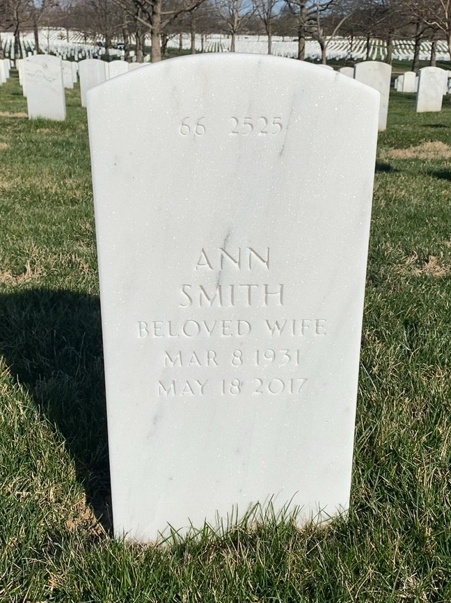 Back of headstone — Harold Huff