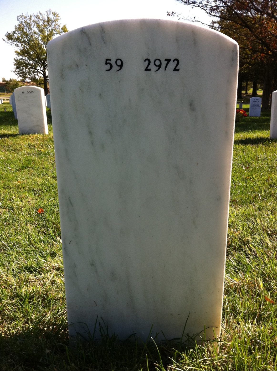 Back of headstone — Christopher Turoff