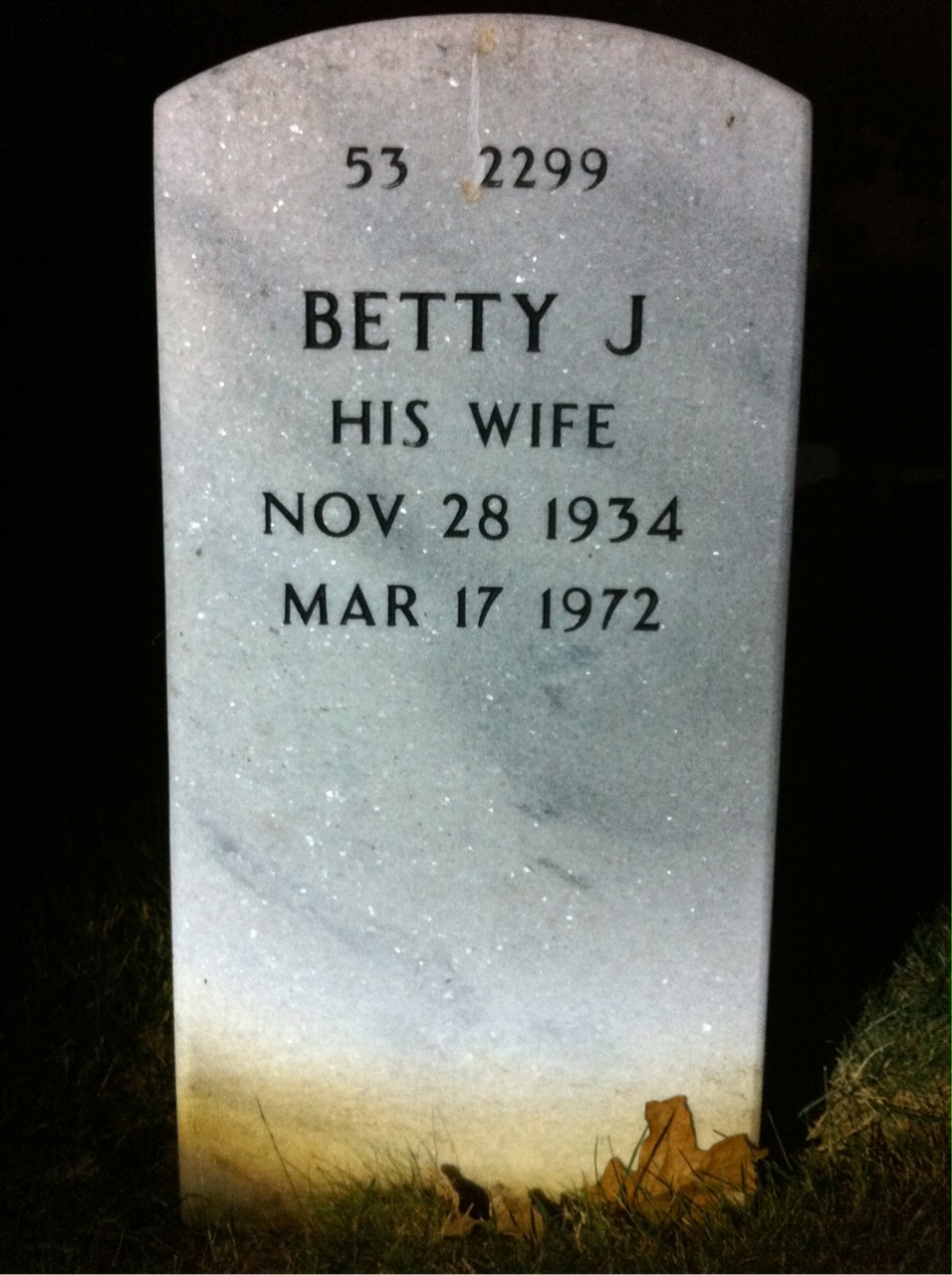 Back of headstone — Otis Jackson