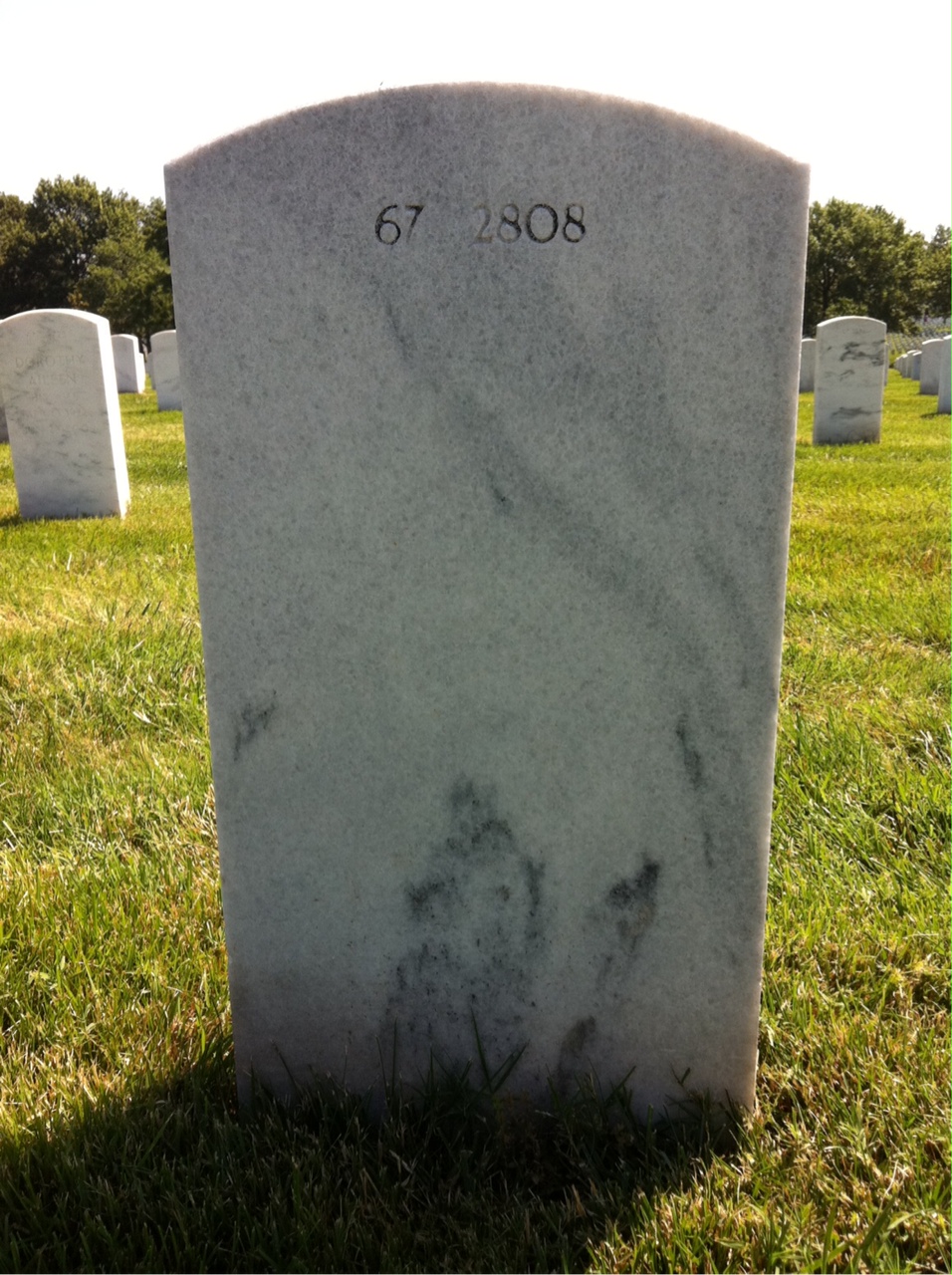 Back of headstone — Michael Morrissette