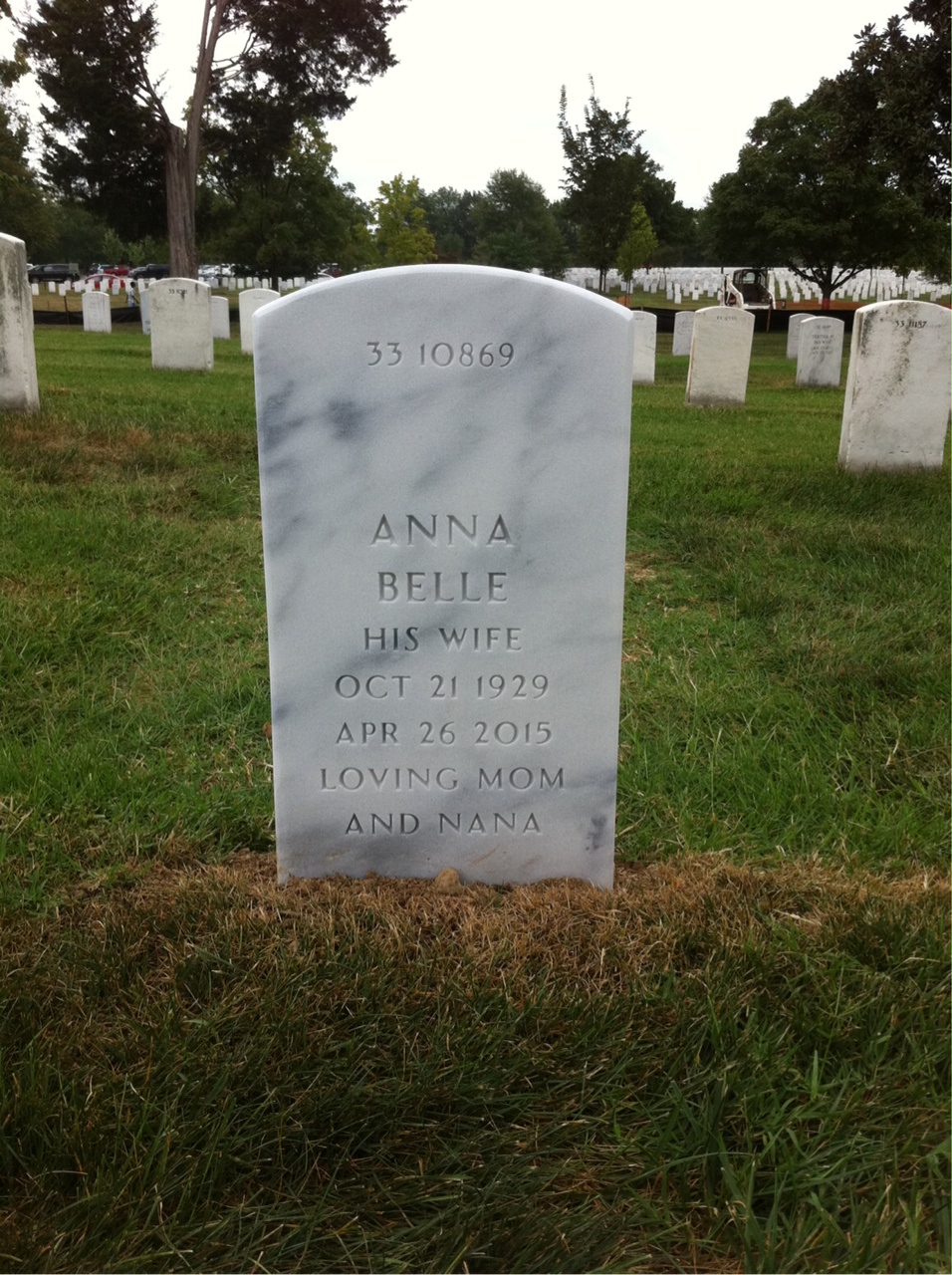 Back of headstone — Frank Powstanski