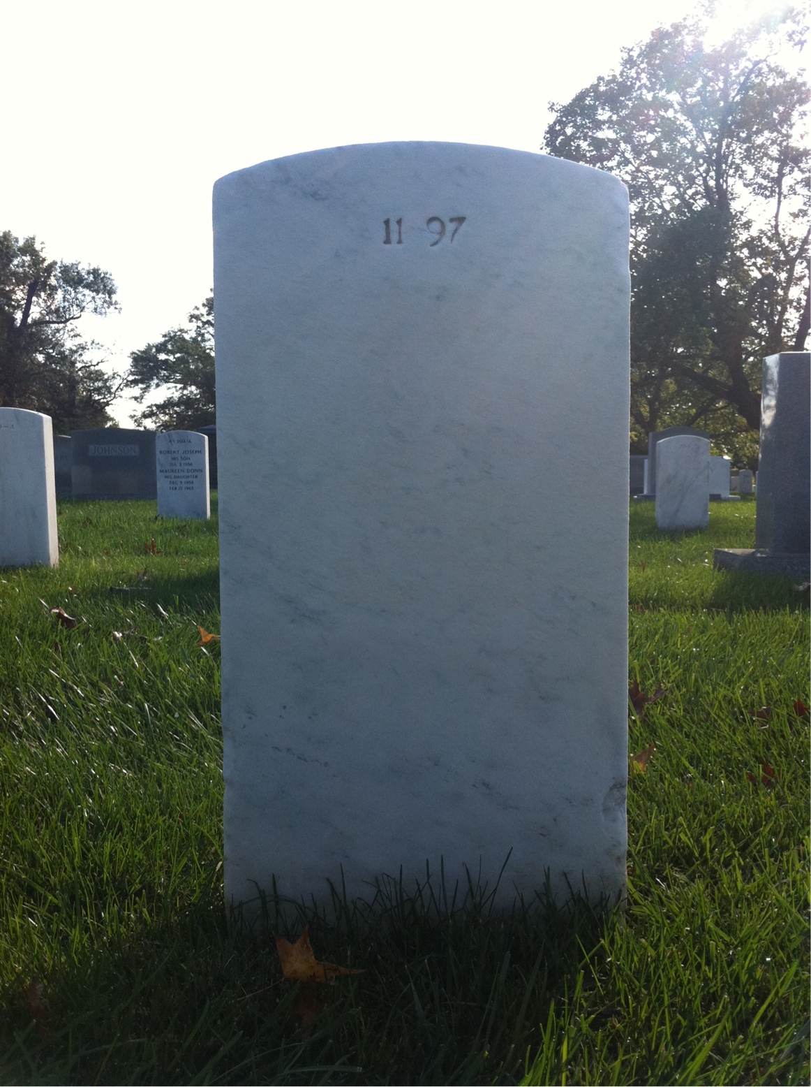 Back of headstone — George Moore