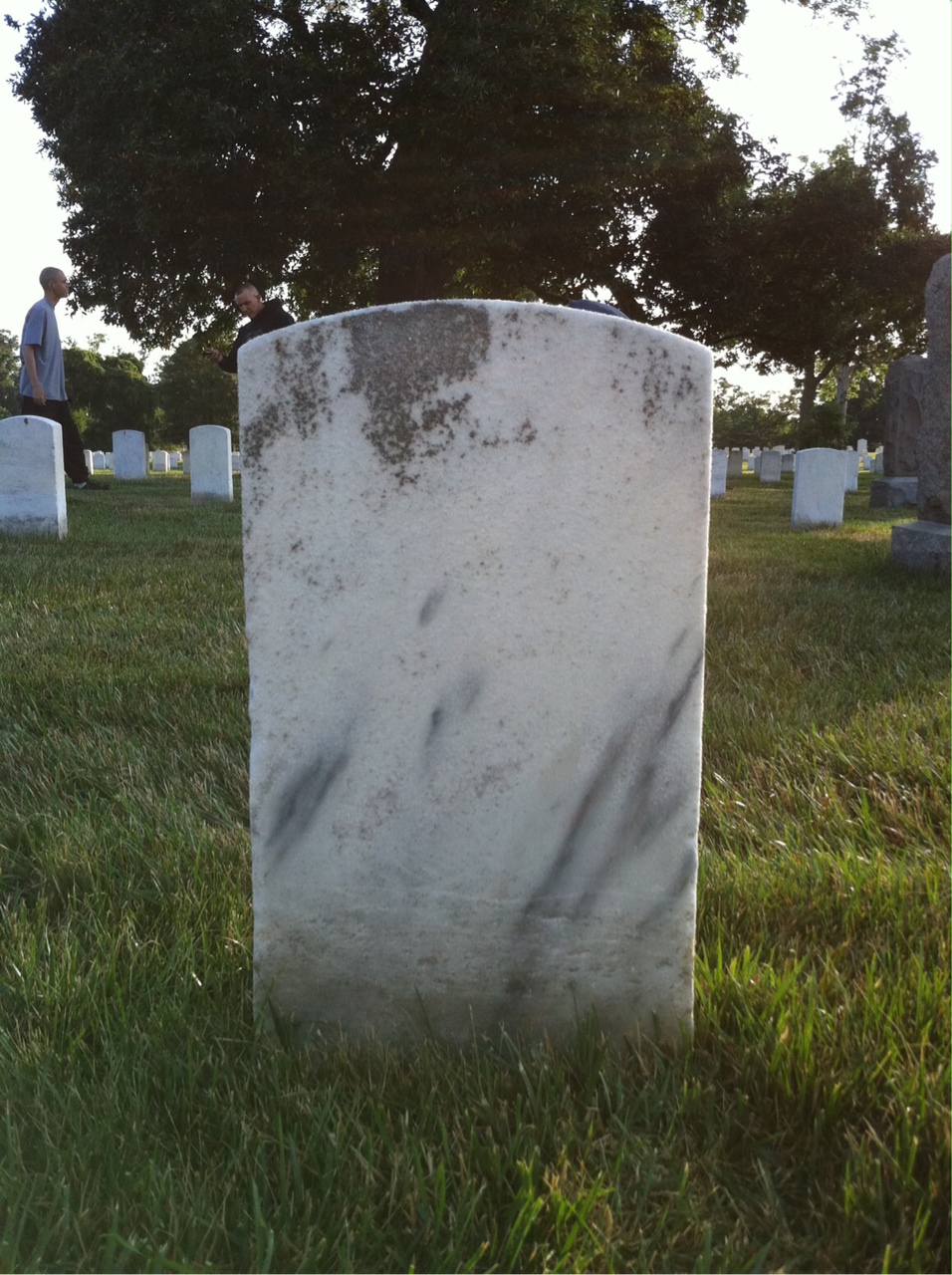 Back of headstone — William Minster