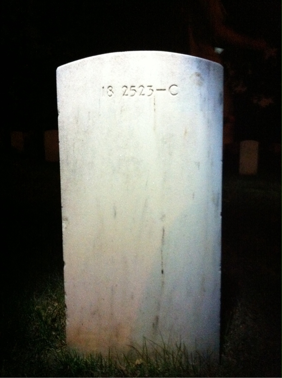 Back of headstone — Julius Baldwin