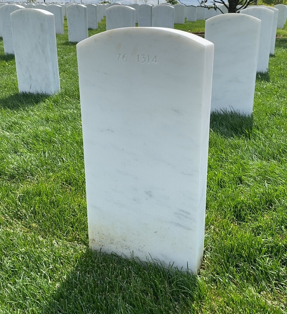 Back of headstone — Roy Avery